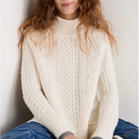 Alex Mill Sweaters - Alex Mill Kamil Cable Knit Sweater - Cream